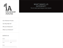 Tablet Screenshot of influenceranalysis.com